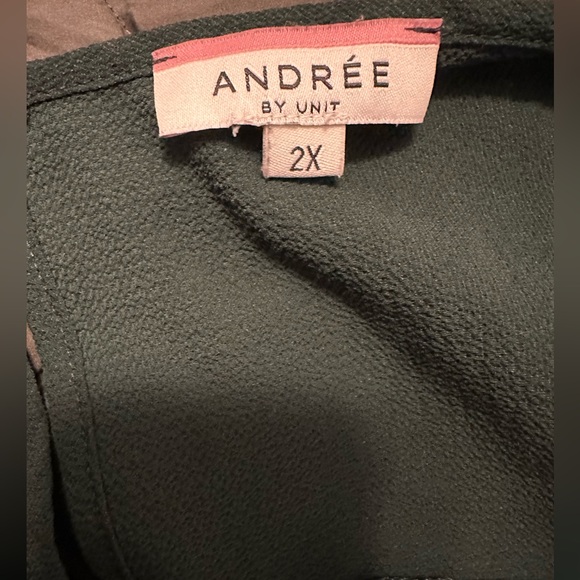 ANDREE By UNIT Green Dress Sz 2X - Picture 3 of 3